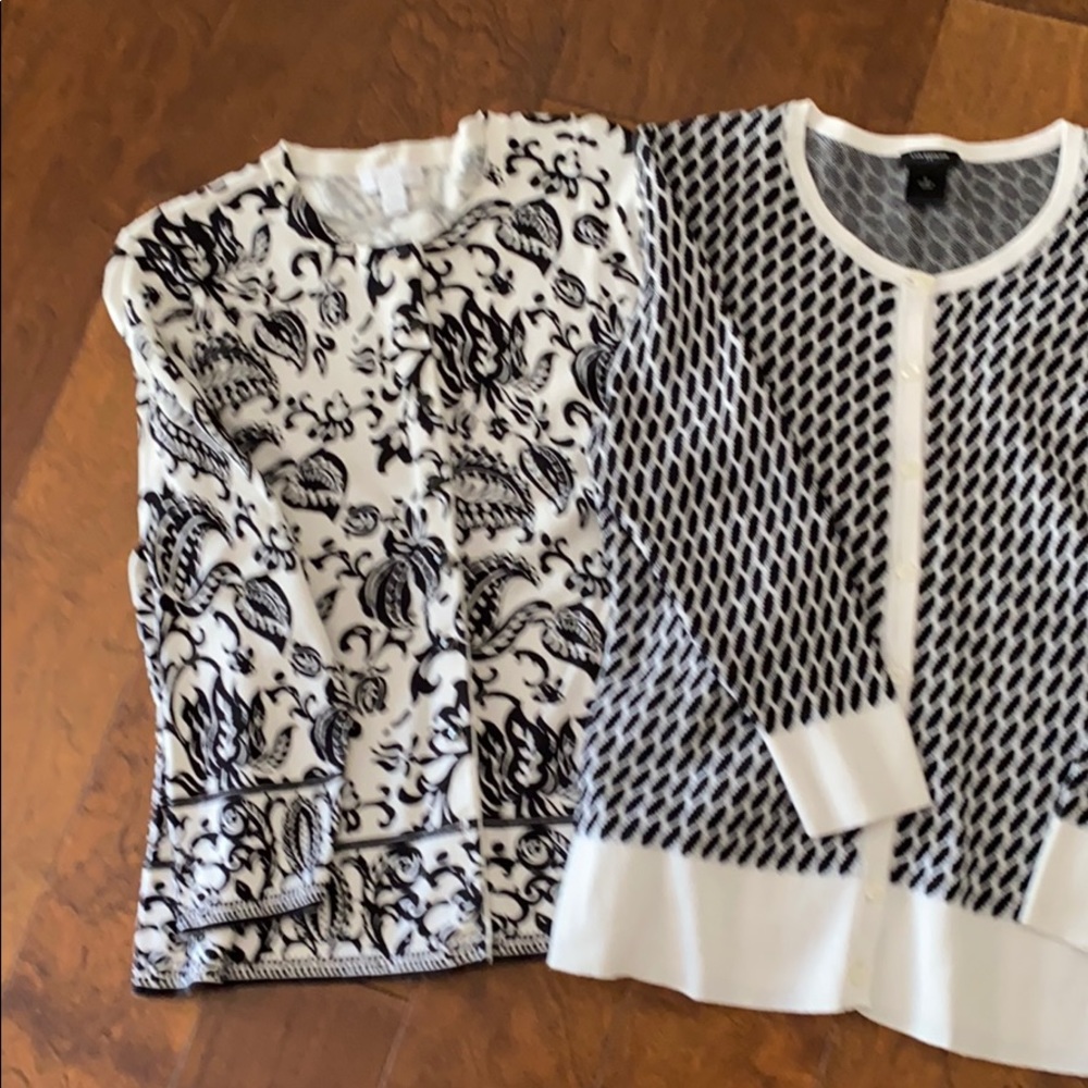 Black/white cardigans m and pm